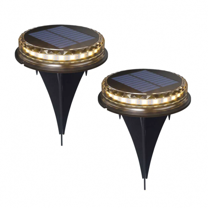 Lot de 2 balises LED solaires PAVY