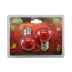 Pack de 2x Ampoules LED E27 1W Couleur