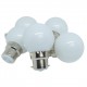 Lot de 12 ampoules LED LB-Light B22 1W Blanc Chaud Incassables (équivalence 15W) pour Guirlande Extérieure - Vue face