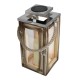 Lanterne lumineuse en bois solaire OAKY